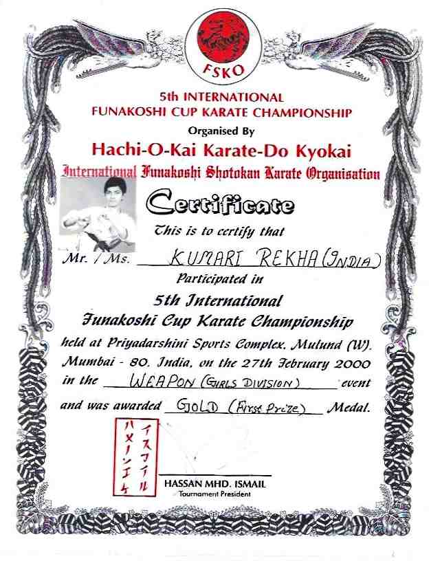 5th International Funakoshi Cup Karate Championship Weapon