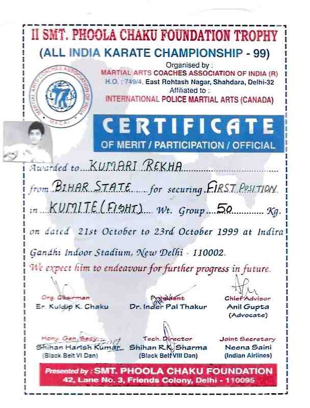 All India Karate Championship – 1999