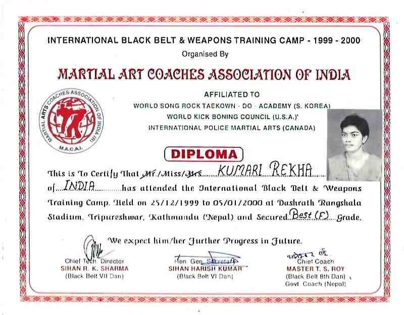 International Black Belt Weapons Training Camp – 1999-2000