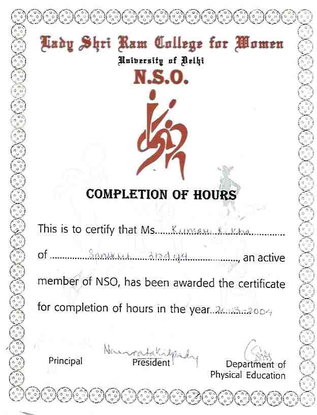 Lady Shri Ram College For Women – NSO 2003-2004