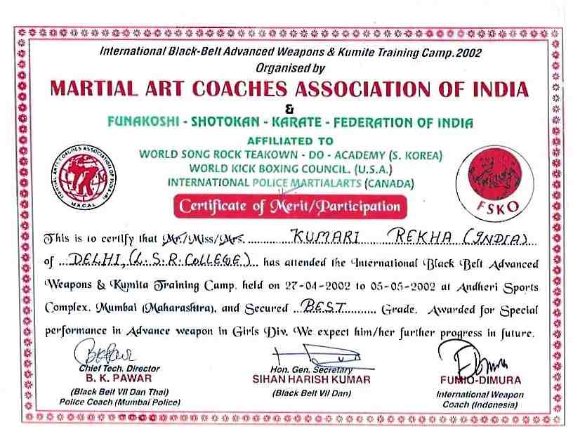 Martial Art Coaches Association Of India