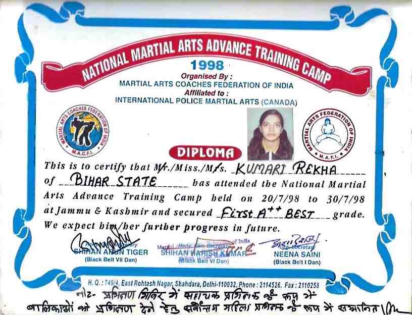 National Martial Arts Advance Training Camp- 1998