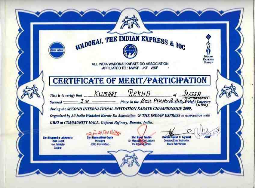 Wadokai The Indian Express IOC – Best Player Open Category